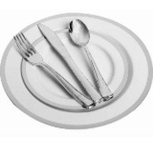 Lillian Silver Dinnerware Set Service For 8/40pcs