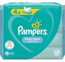 Pampers Fresh Clean lingettes bébé 208 pièces 4x52