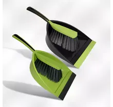 Koala Plus plastic dustpan with lip & brush set