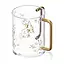 Waterdale Waterdale Floral Luxe Wasbeker van Lucite met Gouden Handgrepen
