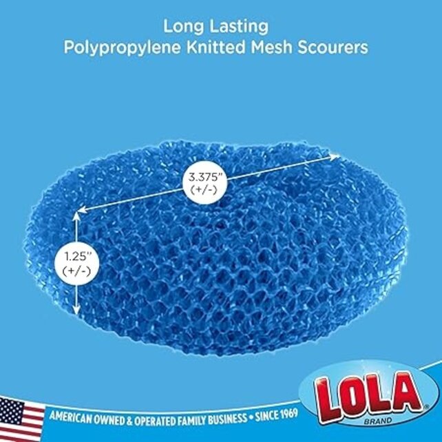 LOLA plastic scouring pads 2 pack non scratch cleaning