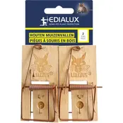 Edialux Wooden Mouse Traps - 2 Pcs - Effective and Reusable - Fight Mice