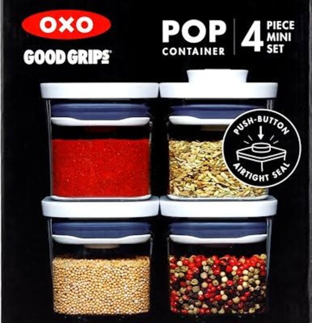 Oxo Pop Container mini vierkant set 4
