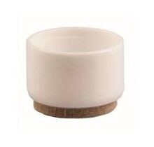 3/4" White Plastic Leg Tip w/ Felt - 4pc/card
