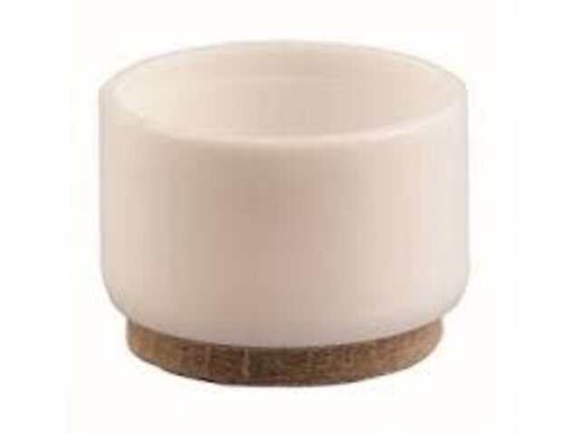 3/4" White Plastic Leg Tip w/ Felt - 4pc/card