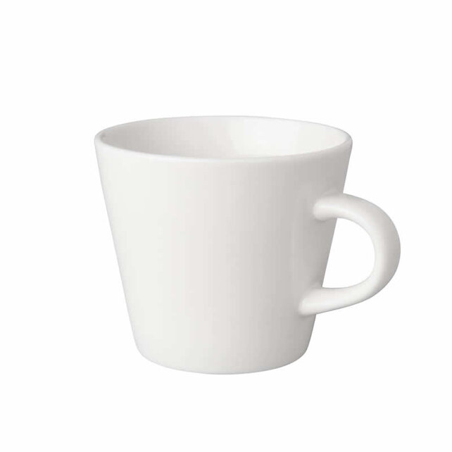 Kaffeetasse 190 ml Weiß Porzellan – Stapelbar und Hitzebeständig