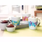 Kaffeetasse 190 ml Weiß Porzellan – Stapelbar und Hitzebeständig