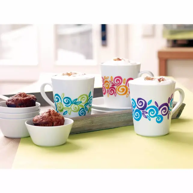 Kaffeetasse 190 ml Weiß Porzellan – Stapelbar und Hitzebeständig
