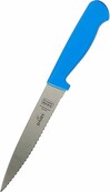 Couteau de cuisine casher pointe pointue, bord dentelé - 10 cm