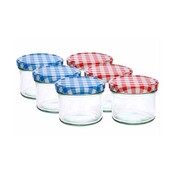 Pots à Confiture 230ml avec Couvercles Lot de 6