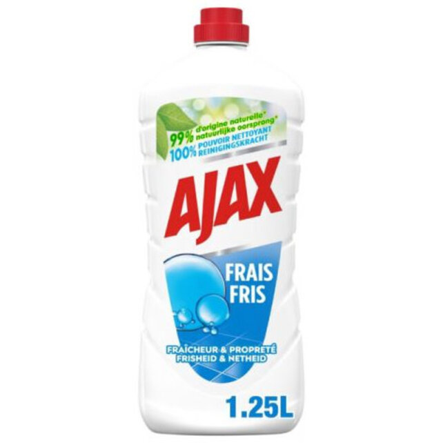 Ajax Nettoyant Multi-Surfaces Fraîcheur 1,25 L – Puissant et Écologique avec Double Fraîcheur