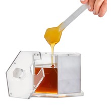 Waterdale Honigtopf aus Lucite und Marmor mit Magnetdeckel und Honiglöffel