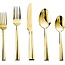 Godinger Godinger 20-teiliges Goldbesteck Set aus Edelstahl mit Spiegelglanz-Finish