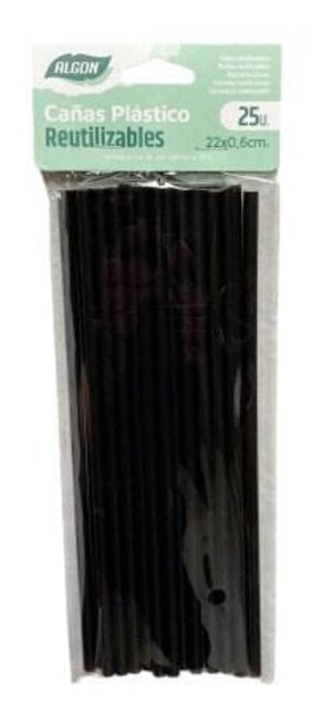 Black Plastic Straws 30PC
