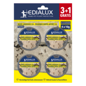 Edialux Formu Boîtes Appâts Fourmis 4 Pièces (3+1 Gratuit) Intérieur et Extérieur