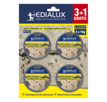 Edialux Formu Boîtes Appâts Fourmis 4 Pièces (3+1 Gratuit) Intérieur et Extérieur