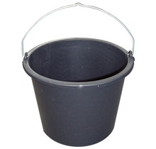 Black Construction Bucket 12L