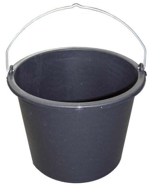 Bouwemmer 12L Zwart