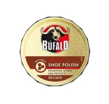 Bufalo Schuhcreme Braun 75ml – Schuhwachs für Lederschuhe