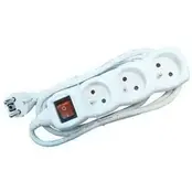 Rainbow 3-way extension lead with switch - 3m cable
