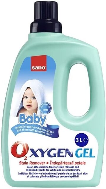 Sano Oxygen Gel Baby Détachant 3L – hypoallergénique et sans chlore pour peaux sensibles