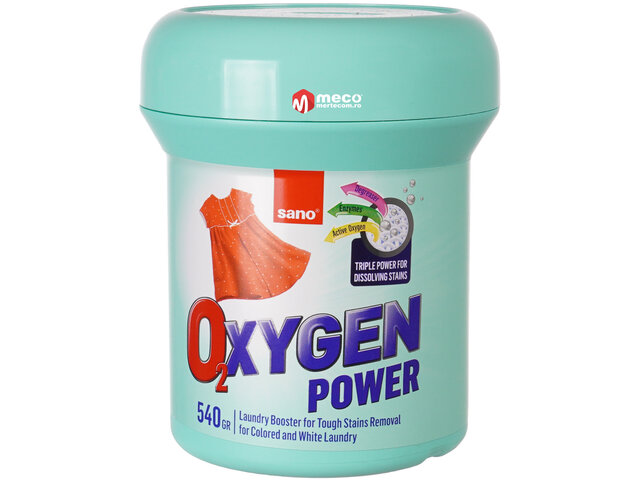 Sano Oxygen Powder Fleckenpulver 540g – Aktivsauerstoff für bunte Wäsche