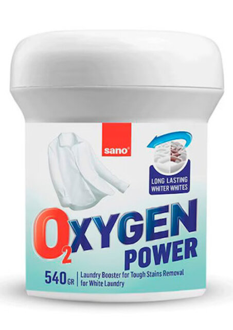 Sano Oxygen Powder Stain Remover 540g – Active Oxygen for Brighter White Laundry