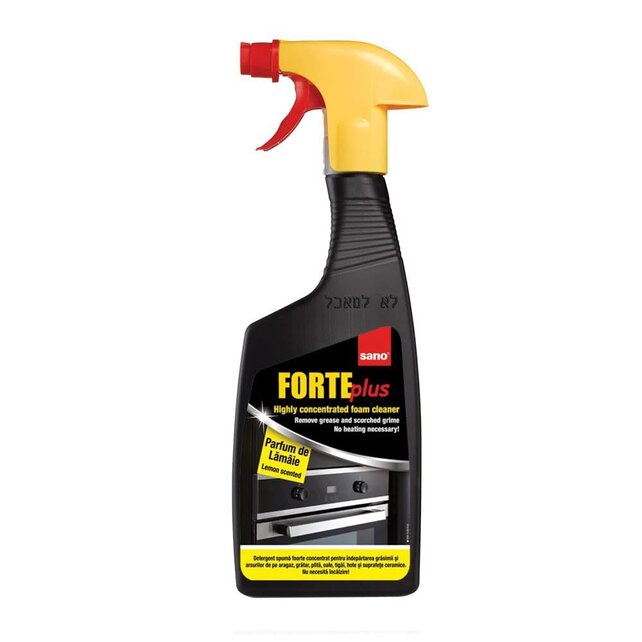 Sano Forte Plus Lemon Oven Cleaner 500ml – Removes Burnt-On Grease in 2-3 Minutes