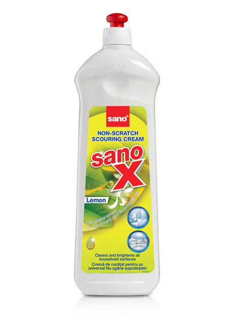 Sano X Cream Scouring Cream Lemon 700ml – Non-Scratch, Chlorine-Free, All Surfaces