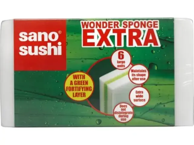 Sano Wunderschwamm Extra 6 Stück – Robuste Reinigungsschwämme für viele Oberflächen