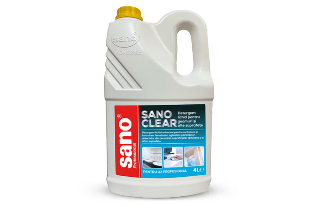 Sano Clear Glasreiniger 4L – Streeploos voor Ramen, Spiegels en Roestvrij Staal