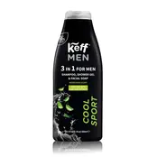 Keff Men 3-in-1 Cool Sport 500ml – Shampoo, Body Wash and Face Wash in One