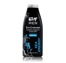 Keff Men 3-in-1 Sea Energy 500ml – shampoo, douchegel en gezichtsreiniger in één