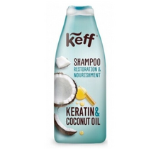 Keff Shampoo Keratine & Kokosolie 500ml – voedt, herstelt en geeft glans aan haar