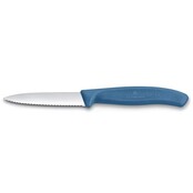 Victorinox Küchen-Schälmesser mit Wellenschliff und ultrascharfer Klinge – Spitze – 8 cm
