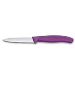 Victorinox Kitchen Paring Knife Serrated with Ultra-Sharp Blade - Point Edge - 8 cm