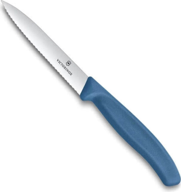 Victorinox Küchen-Schälmesser mit Wellenschliff – Spitze – 10 cm