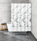 Kleine Wolke Shower Curtain Textile MARBLE Anthracite 180 X 180 Cm