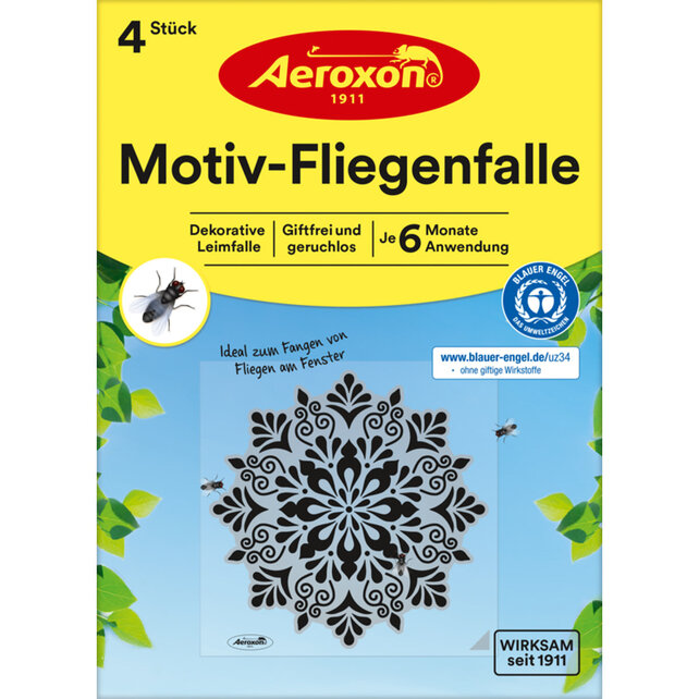 Aeroxon Vliegenval Venstersticker 4 stuks