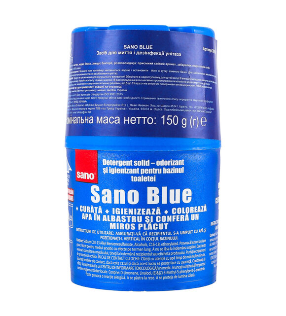 Sano Stortbakblok 150g – reinigt, desinfecteert en voorkomt kalkaanslag bij elke spoeling