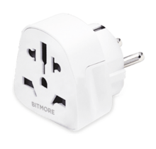 Bitmore Universele Reisadapter EU 2-Pin
