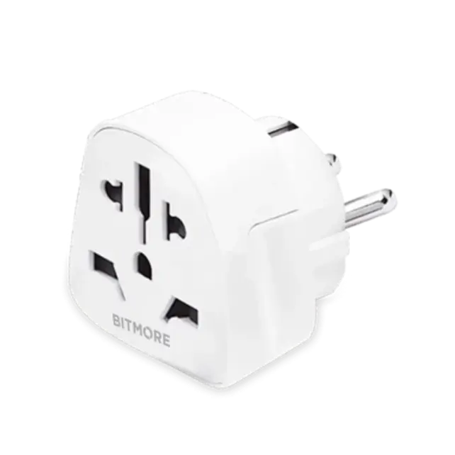Bitmore Universele Reisadapter EU 2-Pin