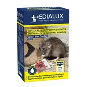 Edialux Sorkil Bloc Garden 300g – Blocs Appât Poison Contre Rats et Souris, Résistants à l’Humidité