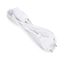 Benson Power Cable + Connector + Switch 2m White