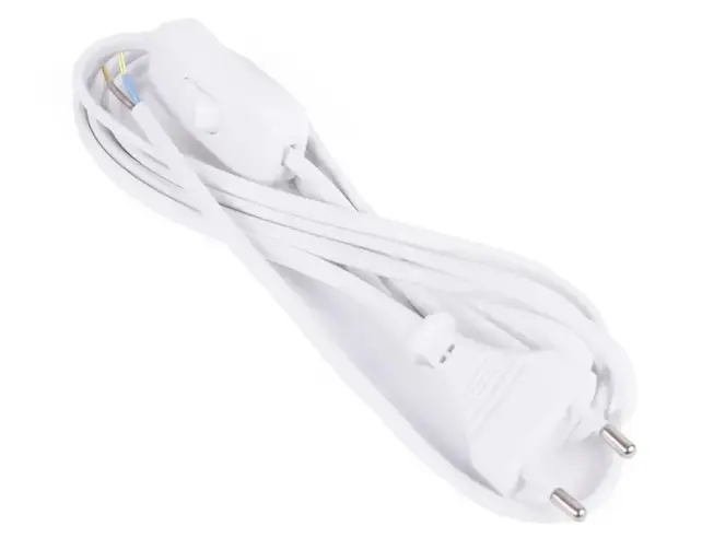 Benson Power Cable + Connector + Switch 2m White