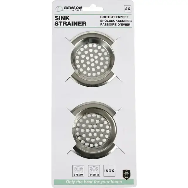 Benson Sink Srainer Stainless Steel 2pcs