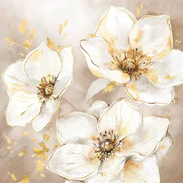 IHR Napkins Golden Grace Cream