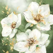 IHR Napkins Golden Grace Green