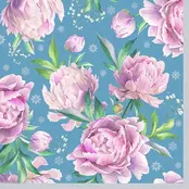 IHR Napkins Daphne Blue Silver