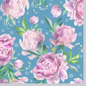 IHR Napkins Daphne Blue Silver